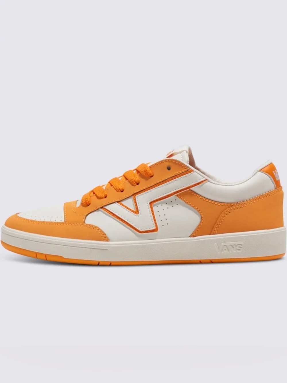 Brand New Vans Orange and White Low-Top Sneakers M8.5/W10